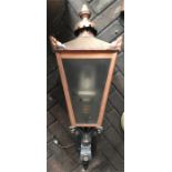 A Copper and iron lamp