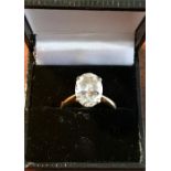 Superb 3.77ct solitaire diamond 18ct gold ring