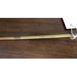 Baleen riding crop and leather collar box with horseshoe decoration and 2 collars