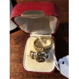 Two gents rope rings 1 marked 9ct total 12.3 gms