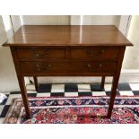 Georgian oak lowboy with 4 drawers