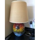 Large Italian pottery lamp signed D'ORSI