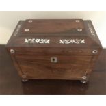 Fine quality early 19thC rosewood tea caddy