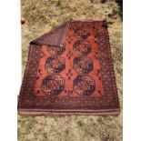 Two vintage hand knotted rugs