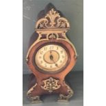 Mahogany brass mounted mantle clock