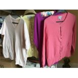Four cashmere jumpers, 2 cardigans, 2 short sleeve - size 20