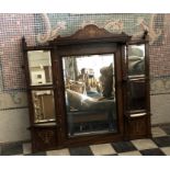 Edwardian mahogany and inlay mirror