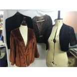 Four various silk vintage silk jackets including 1920’s/30’s