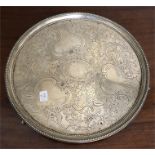 George II silver salver 1782 by Elizabeth Tookey 26.5 ozt 30 cms diam.