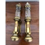 Pair GWR carriage lamps