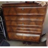 Good quality Biedermeier chest of drawers103 x 51 x 112cms high