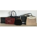 Six various vintage handbags