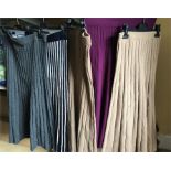 Five cashmere and cashmere/wool skirts size m/l