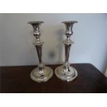 Pair of good quality silver plated candlesticks from Harrods