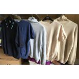 Five cashmere sweaters size 18/20