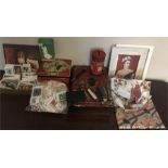 Miscellany inc. vintage tins, cigarette cards, stamps etc.