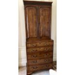 Superb Chippendale period mahogany secretaire bookcase of very small proportions