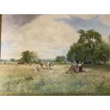 ERNEST WALBOURN “Gathering the Harvest” oil on board