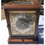 Small German bracket clock, glazed all round by R.M Schneckenburger, 8 day movement striking on a go