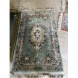 Green ground modern Chinese rug