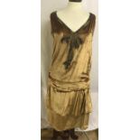 1920’s silk velvet and beadwork evening dress