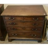 Yorkshire chest of drawers with scrumbled ends in good original condition bar the escutcheons