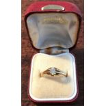 An 18ct and diamond solitaire ring size O/P