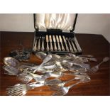 Quantity of plated cutlery