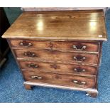 Small Georgian mahogany chest changed brassware