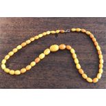 Vintage amber beads 7.6gms 51cms long
