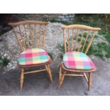 Four Ercol dining chairs from High Wycombe