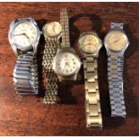 Five various ladies wrist watches
