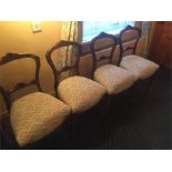 Set of six 19thC chairs.