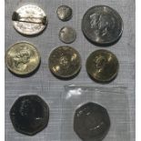 A selection of coins to include Prince of Wales and Lady Diana Spencer etc.