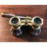 Pair of mother of pearl opera glasses