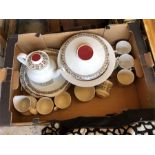 Quantity of Royal Doulton Fireglow pattern tea and dinner ware