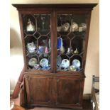 Two height mahogany bookcase, 19thC