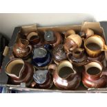 Seventeen Doulton Lambeth stoneware pots inc.James Thompson Dalton Holme Hull with chips to rim