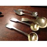 Five various silver spoons 1.7 ozt