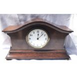 Edwardian mahogany mantle clock