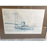 Three various prints including David Bell, Humber Bridge etc.