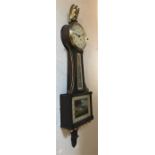 Decorative wall clock with brass eagle mount