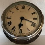 Painted brass bulkhead clock