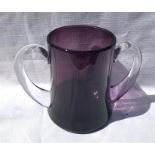 A good quality purple glass tankard - 13cms t