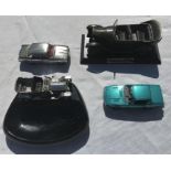 Four various vintage model cars inc ashtray