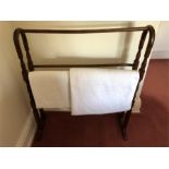 Edwardian mahogany towel rail