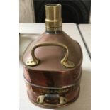 A good vintage chekpump copper and brass fuel measuring can, One Gallon