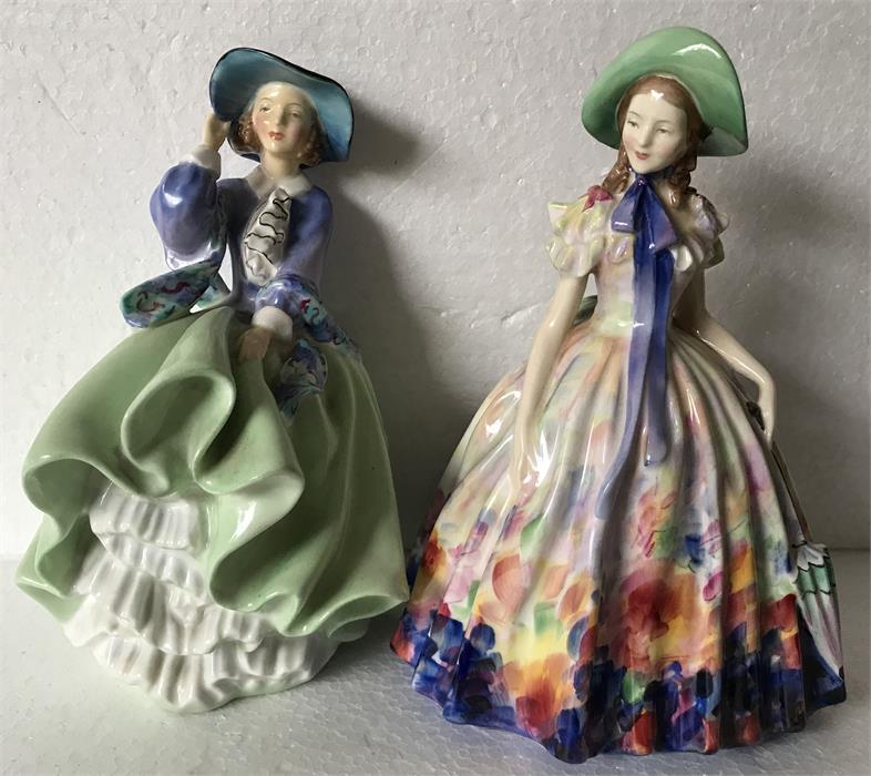 Two Royal Doulton figurines.