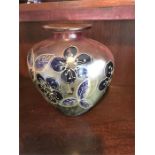 A Spanish glass vase