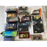 A large collection of toy cars (17 in total) to include Brumm Ferrari 500 F-2 r167, Citroen, IXO Mod